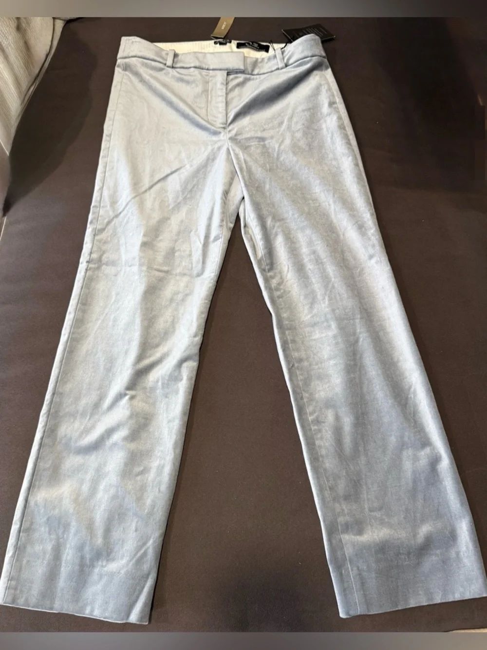J. Crew Velvet Stella Pant in Slate Blue